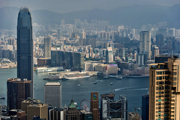 Cloudy Cityscape of Hong Kong