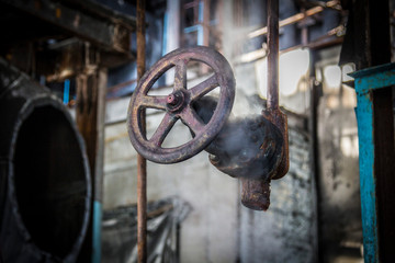 old water pipes and valves