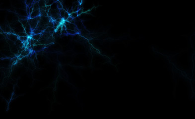 Abstract background with luminous lightning.