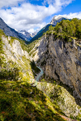 gleirschklamm gorge near scharnitz in austria