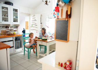 Mother and daugther in the Kitchen	