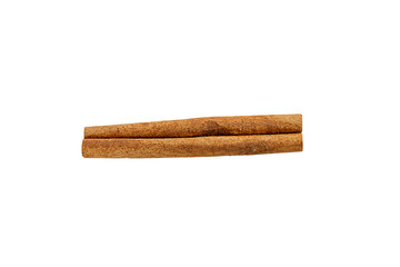 cinnamon stick isolated on white background close-up 