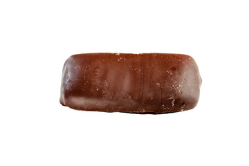 Delicious chocolate candy isolated on white background.