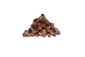 Delicious chocolate candy isolated on white background.