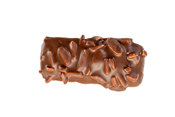 Delicious chocolate candy isolated on white background.