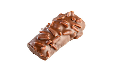 Delicious chocolate candy isolated on white background.
