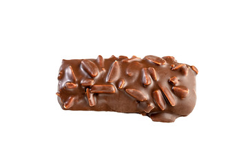 Delicious chocolate candy isolated on white background.
