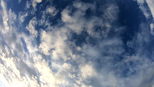 Time lapse video of blue sky with clouds on a stormy day