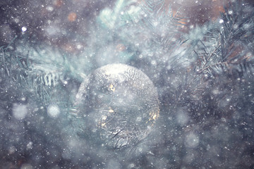 Christmas ball background New Year, Christmas decorations, greeting card beautiful congratulation photo