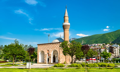 Hatice Isfendiyar Mosque in Bursa, Turkey - obrazy, fototapety, plakaty