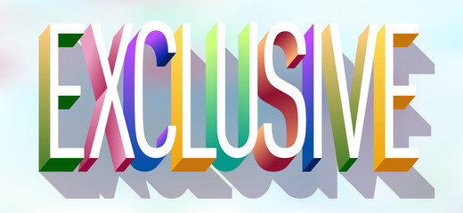 Colorful illustration of "Exclusive" word