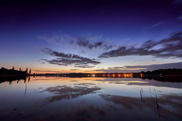 The Tankumsee at Isenbüttel / Germany after sunset