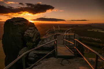 Sonnenuntergang am Lilienstein © Samuel