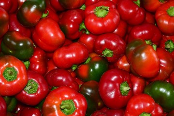 red and yellow peppers