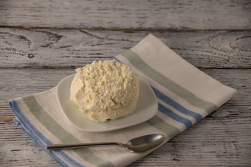 cottage cheese on a plate