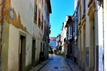 Fototapeta na wymiar Aveiro, Portugal, with its typical corners, streets and facades
