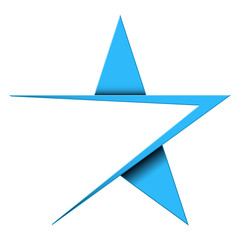 Fototapeta premium Volumetric Five-Pointed Star. Icon, Sign, Logo, Design Element