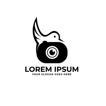 Creative and modern wildlife photography logo design template vector eps