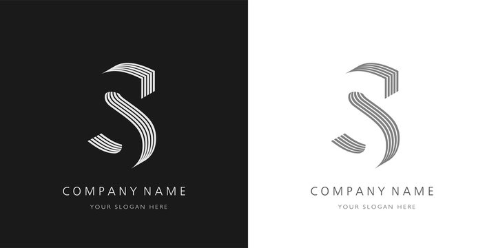 S logo letter modern design