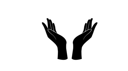  Two arms  icon. care and protection