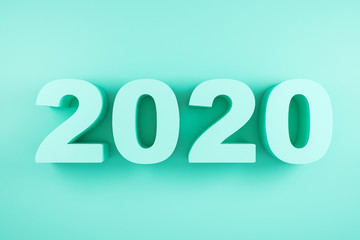 3D number new year 2020