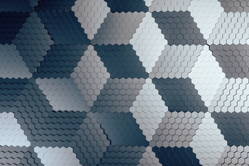 Gray honeycomb grid