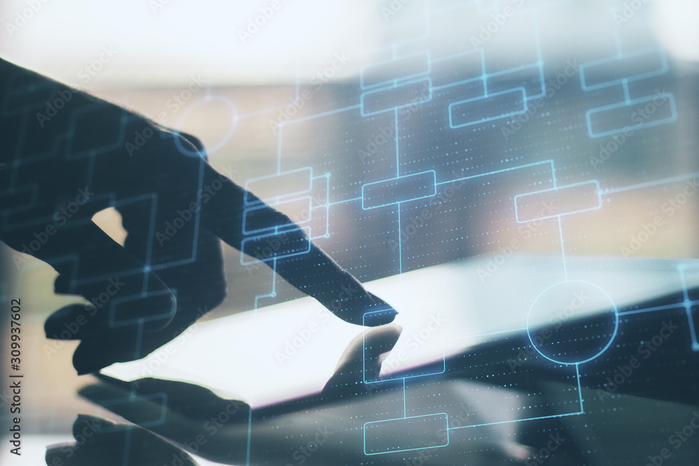 Aufkleber digital business algorithm