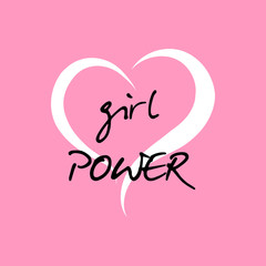 Girl power - Vector illustration design for banner, t shirt graphics, fashion prints, slogan tees, stickers, cards, posters and other creative uses
