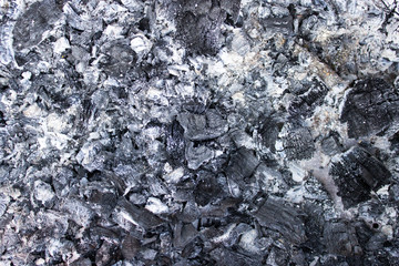 Smoldering charcoal, beautiful fiery background