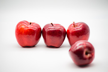 red apples isolated on white background