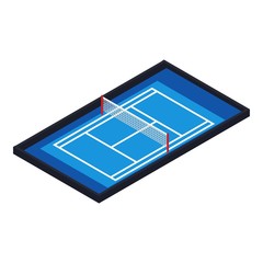 Tennis court icon. Isometric of tennis court vector icon for web design isolated on white background