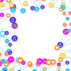 Social media marketing, Communication concept.