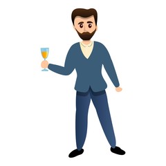 Office party icon. Cartoon of office party vector icon for web design isolated on white background