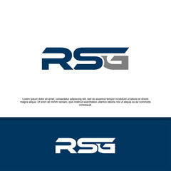 RSG initials for service companies, service group logos, combined overlap logo letters