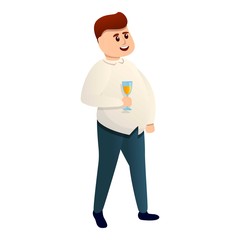 Office manager toast icon. Cartoon of office manager toast vector icon for web design isolated on white background