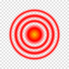 Pain circles, red rings. 