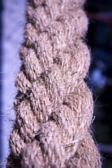 Brown thick rope for training athletes