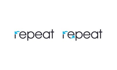 Repeat word for logo design concept editable