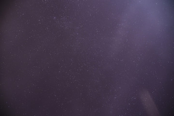 The night sky full of stars. Beautiful view from the roof of the house.