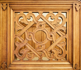 Wood pattern decorative bas-relief on the surface