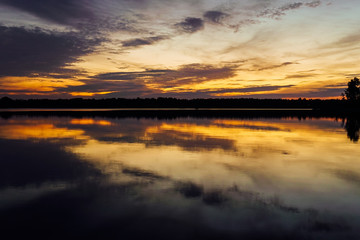 Naklejka premium Lake Forest landscape nature fishing holidays nice