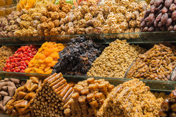 bright Oriental sweets at the Bazaar