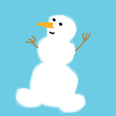 snowman in snow