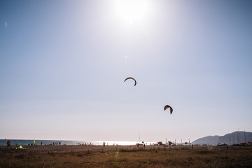 Spain, Castelldefels paragliding 