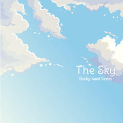 Fototapeta na wymiar Beautiful Blue Sky Background with abstract clouds