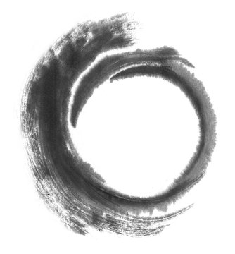 ink circle Circle lines sketch. Round illustration
