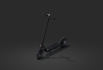 Blank black electric scooter mockup on dark background © Alexandr Bognat