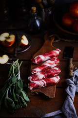 The Sausages Civapcicci  on a cutting board