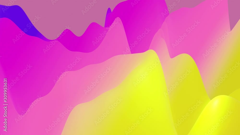 Poster 4k seamless loop with abstract fluid rainbow gradients, inner glow wavy surface. beautiful color gra