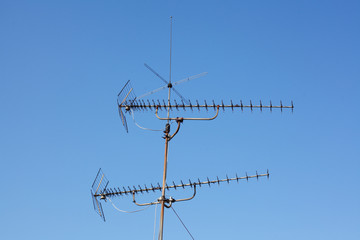 Dachantenne, Antenne, Blauer Himmel, Deutschland, Europa